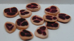 Dollhouse Miniature Raw Steaks S/12